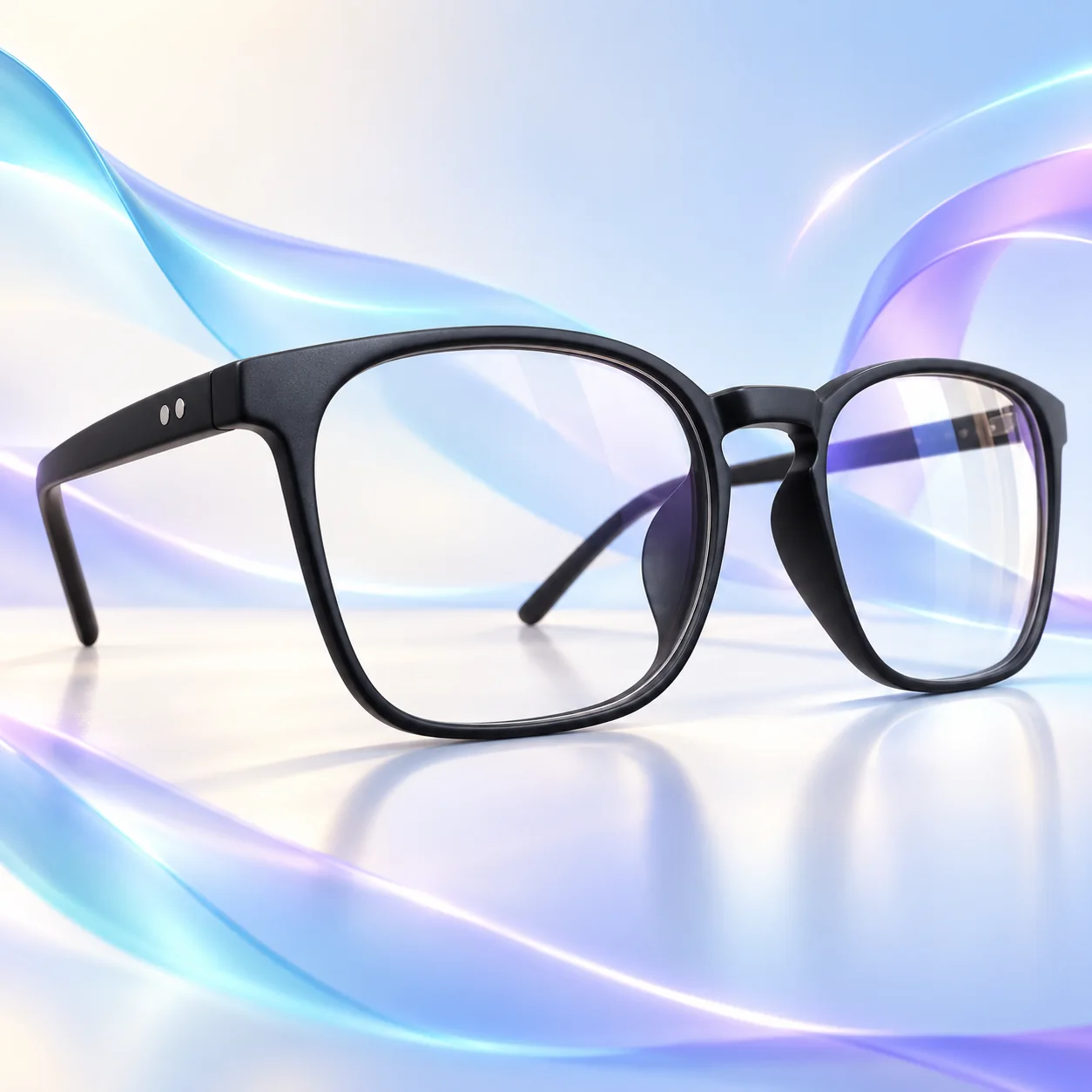 Zero-Power Blue-Cut Anti-Glare Glasses — Black gallery image 2