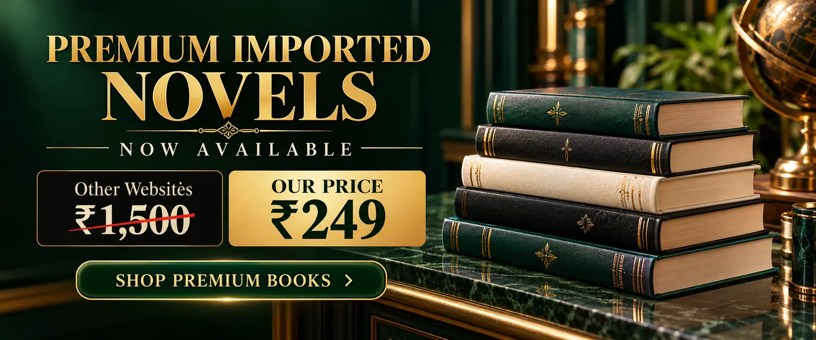Premium Imported Novels Now Available. Other websites ₹1,500; Mini Book Bazaar ₹249.